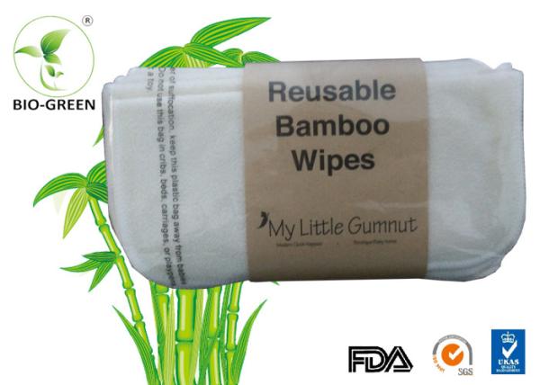 Organic Thin Hygiene Washable Baby Wipes , Square Baby Boo Bamboo Wipes