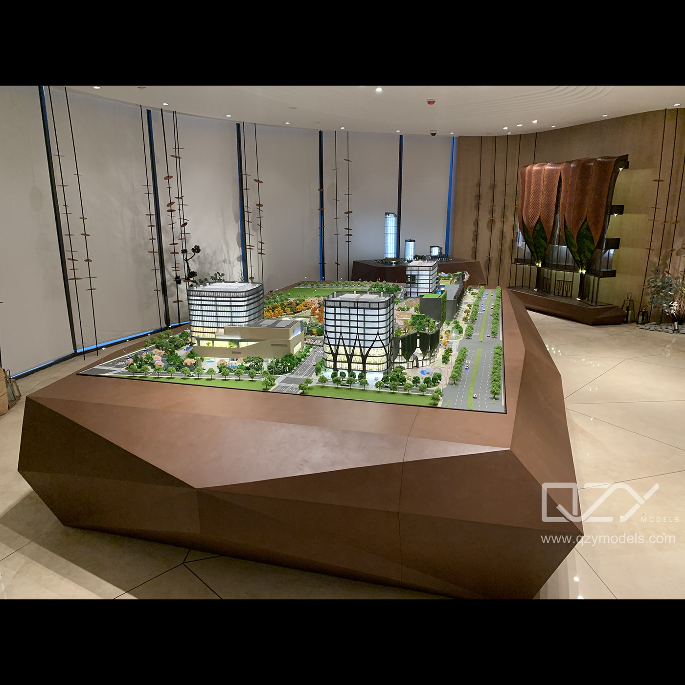 1:125 Scale Miniature Architectural Model of Ningbo K11 with Laser Cutting Technology and Full Lighting System