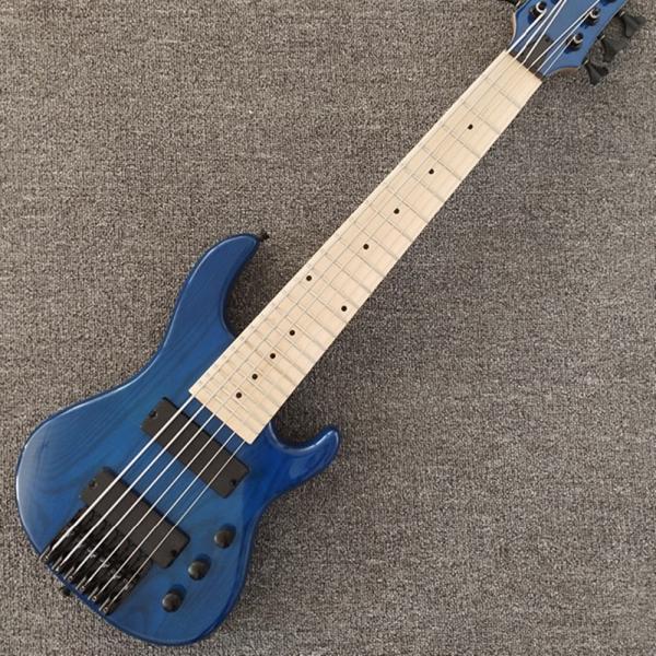 2019 New Mini 6 strings ukelele bass guitar, light blue Top and Back,Maple Fingerboard