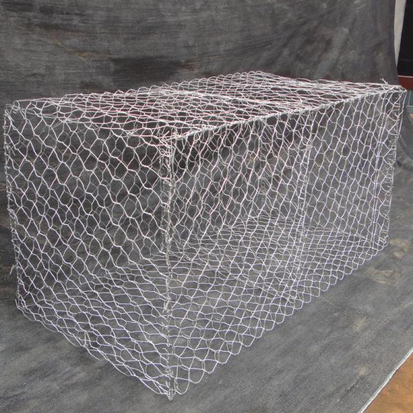 2.7mm Hot Dip Galvanized 80x100mm Woven Gabion Baskets