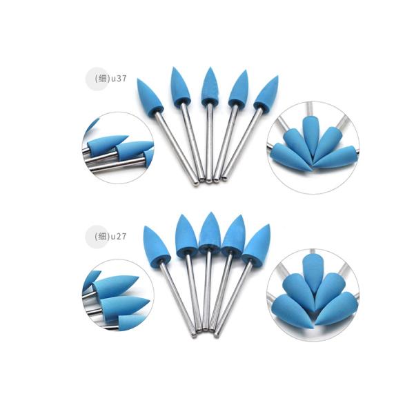 Single / Assorted Size Dental Polishing Kit , Silicone Rubber Denture Polishing Burs