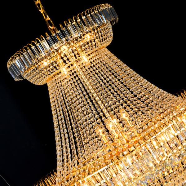 Large metal crystal chandelier for Hotel Home Project DIY Pendant lamp (WH-NC-10)
