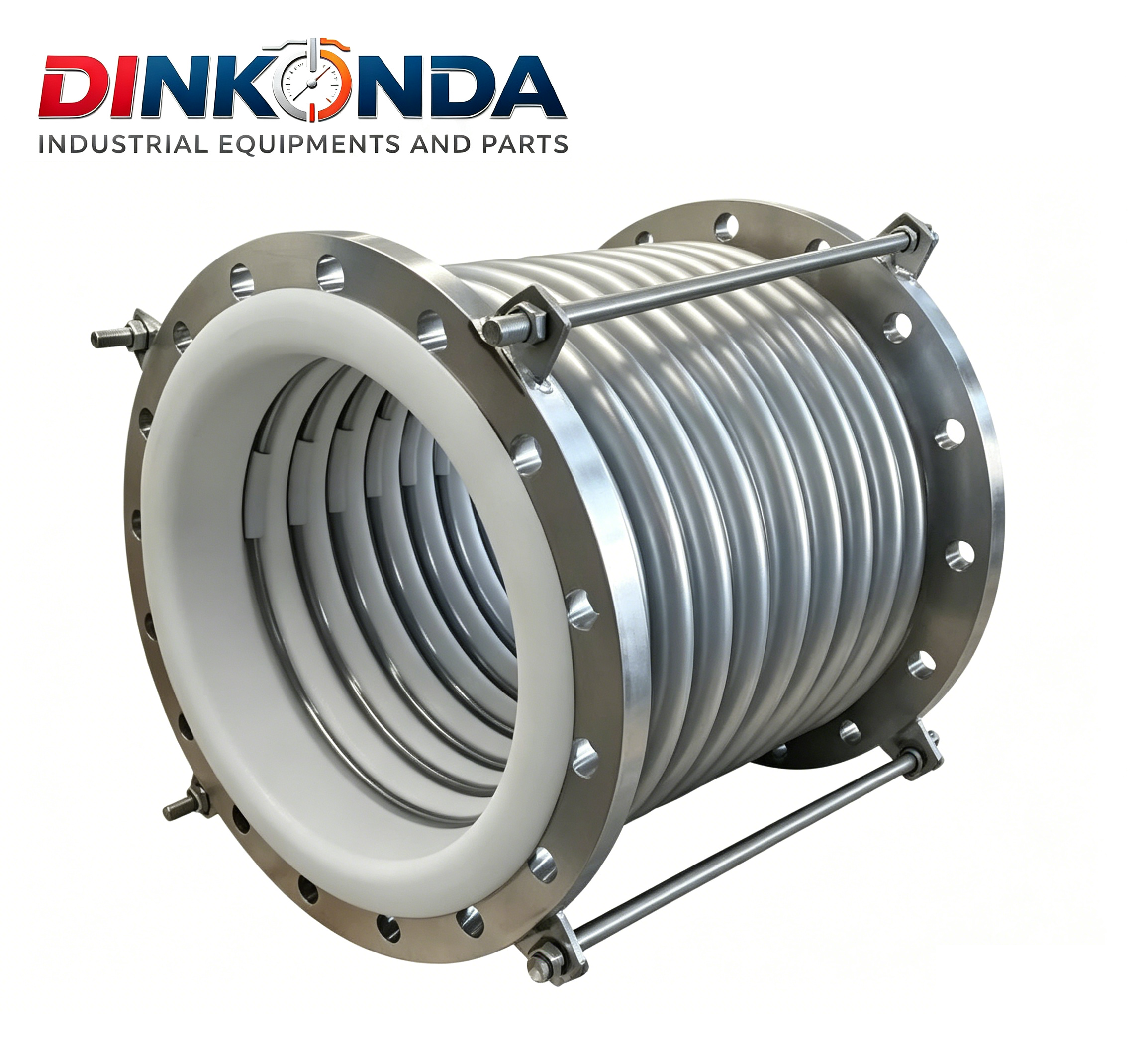 DINKONDA GLOBAL Power Plants Special 304 316 2205 Duplex Stainless Steel Lined PTEE Corrugated Compensator Composite Pipeline Metal Expansion Joint