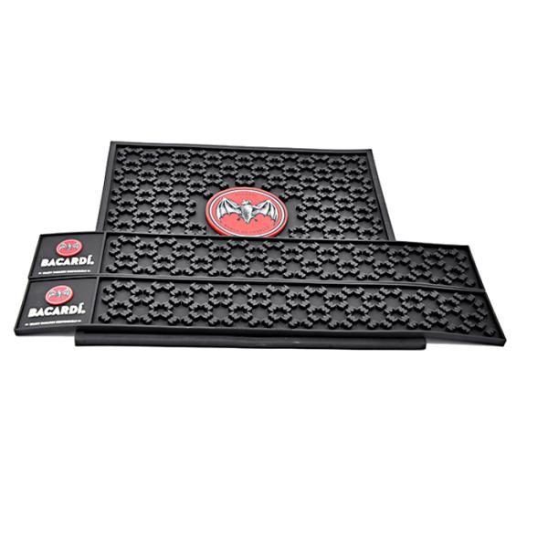 Extra Wide Bar Rubber Drink Mats Non Slippery Rectangle Shaped SGS Approved