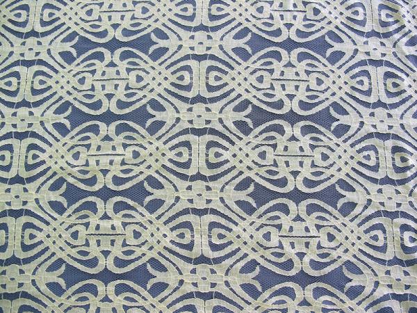 Voile Yellow Cotton Nylon Lace Fabric Eco-friendly Dyeing For Curtain Decoration CY-DK0035