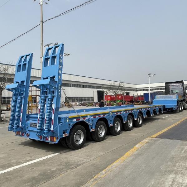 40T Truck Trailer Front Load Low Bed Semi-Trailer in Australia Retractable Multi-Axle