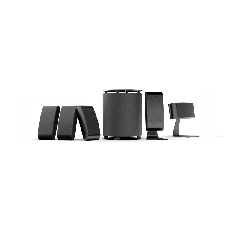 U3-B28 5.1 Wall-Mounted Home Cinema System Dual 2.75-Inch Drivers 180W