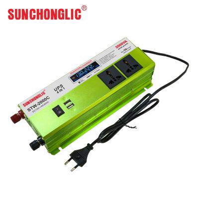 El sistema de inversor y de carga de 2000W todo en uno convierte la salida de CA de 220 V de 12 V a 220V