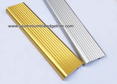 F Type Toothed Anti - Skid  Metal Aluminum Stair Nosing For Tile
