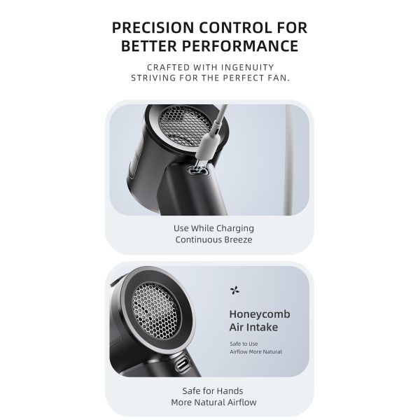 Cold Fan 4000mAh Rechargeable Mini Fan 7-Blade Outdoor Use