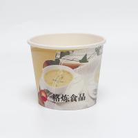 Taça de papel descartável redonda espessada de papel para levar, taça de sopa e tampa, embalagem de alimentos, por atacado