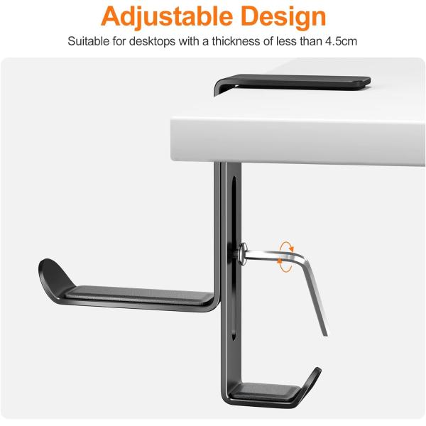 Headset Holder with Cable Organizer Adjustable Metal Headphone Stand Customized Logo