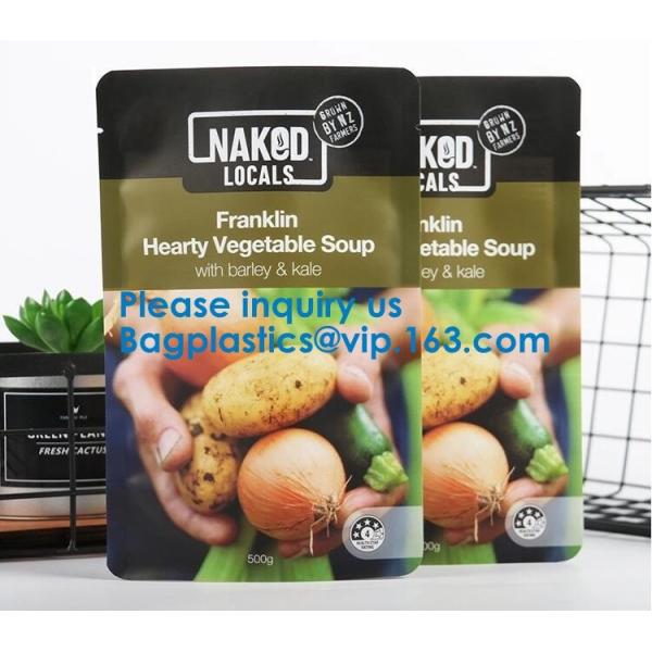 Stand Up Zipper Oven Microwave Cooking Bags /Retort Pouch/Microwave Bag For Liquid Organic Soup Packaging Bagease