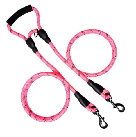 Anti Chew Double Dog Training Lead Rope Dog Harness For 2 Dogs