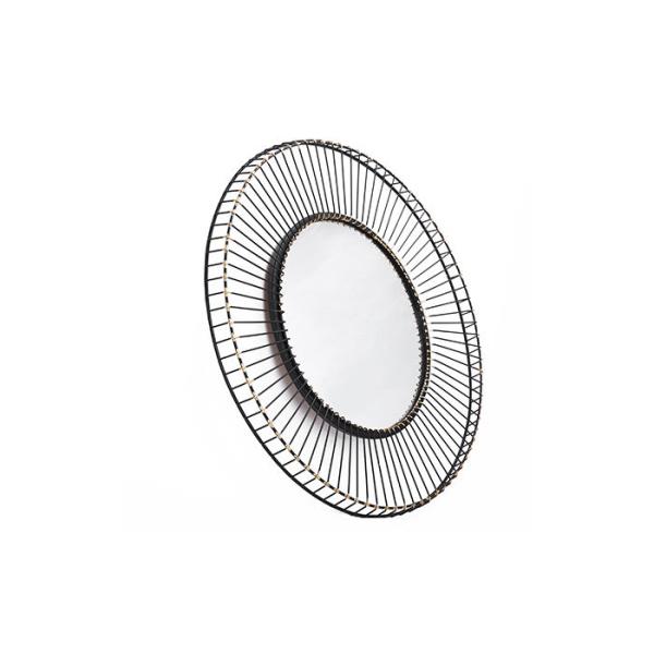 Handmade Decorative Gold Circular Metal Wall Art Mirror