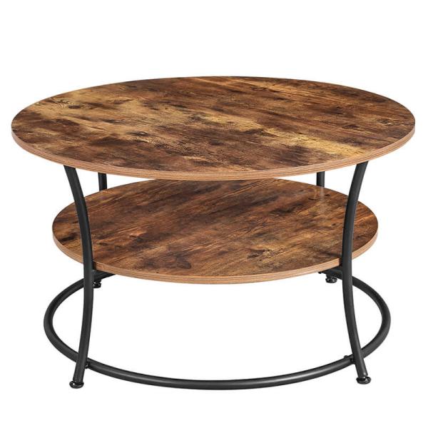 Round Coffee Table For Sale, Industrial Coffee Table, 2 Tiers Round Coffee Table, Living Room Coffee Table, LCT80BX