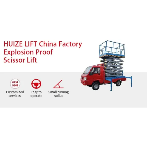 Anti Explosion 6m/8m/9m/11m Mobile Electric Scissor Lift Car Aerial Work Platform