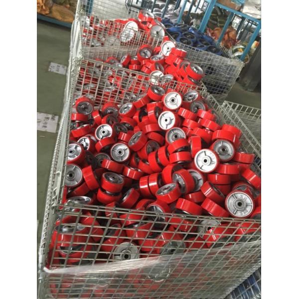 polyrethane wheels cast iron heavy duty castors 5 inch