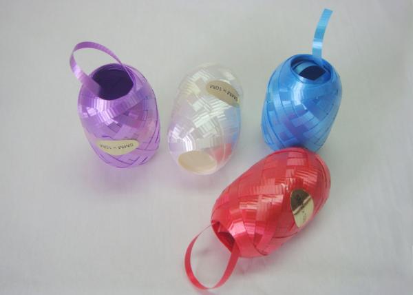 Crimped solid Gift curly ribbon egg Red , white , violet  for gift box packing and Decoration