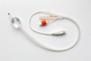 Disposable 100% Silicone Medical Urinary Foley Catheter With Temperature Sensor Probe