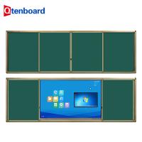 Qtenboard Blackboard Enseignement de classe de l'école Poussez et tirez Green Board Smart Board Accessoires