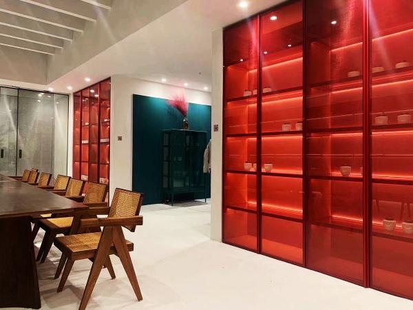 Color Metal Coated Mesh Fabric Glass Laminates / BR Metal Coated Mesh Fabric Glass Partition