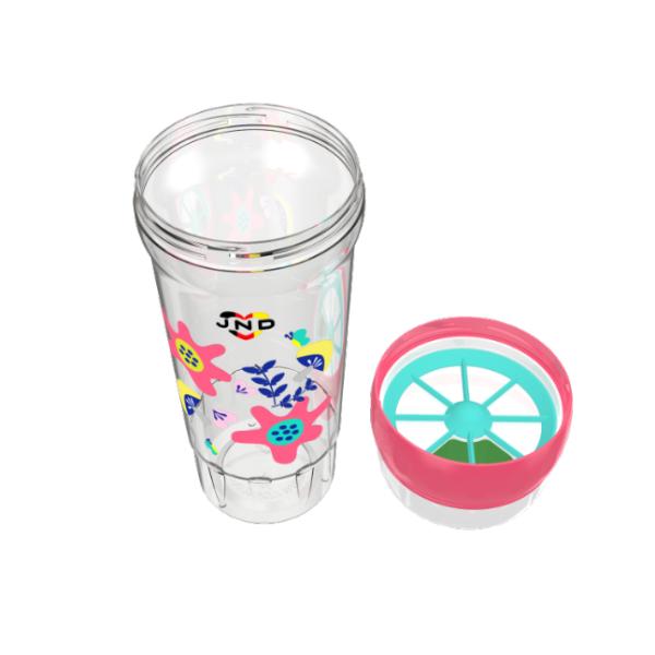 Bottle de plástico de controle de dose conveniente para transporte de pó ecológico e durável