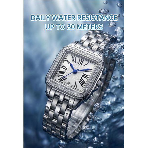 L'Onde Carrée: Women's Luxury Square Quartz Watch