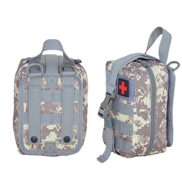 Military First Aid Pouch Bag, Military Chest Shoulder Backpack, Outdoor Emergency Survival Kit Quick Release Design