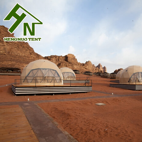 Good Ventilation Strong Steel Frame camping Dome Tent For Desert  Resorts