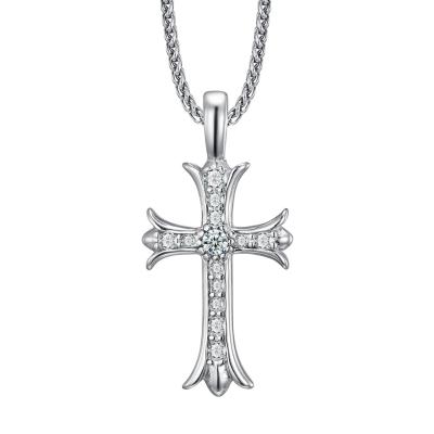 With  Diamond Metal Prayer Choker for Men Stainless Steel Link Chain Necklaces Fine Jewelry Anniversary Occasion
