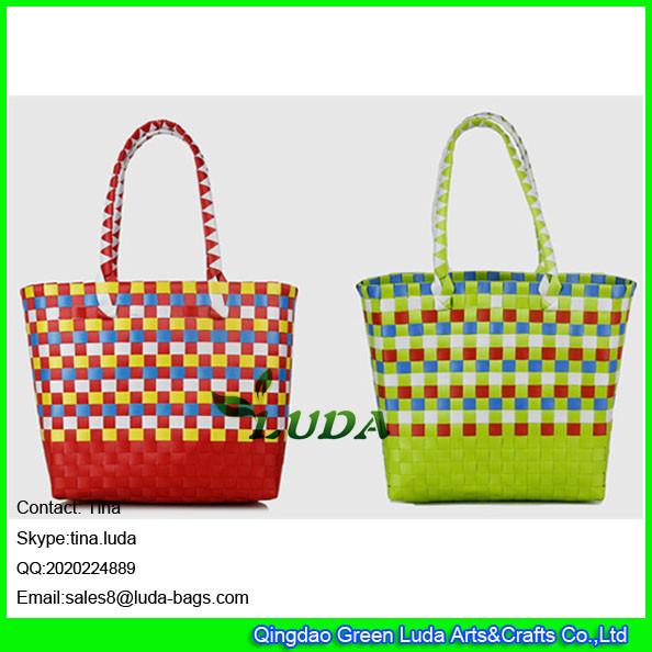 LUDA cute straw beach bag for lady 2016 new pp straw tote beach bag