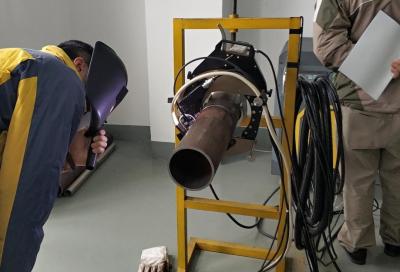 Máquina de solda orbital personalizada de aço inoxidável dobro da máquina de solda da máquina de soldadura da flange