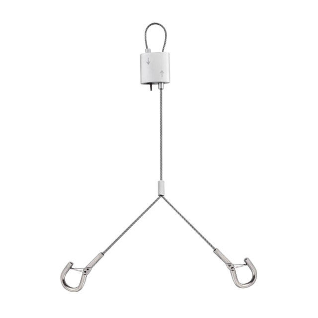 Adjustable Two Way Wire Looping Cable Grippers Hanging Suspension Kits Spring Hook Hardware Fitting