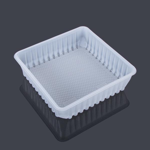 Supermarket Thermoform Plastic Trays Rectangle PP For Food