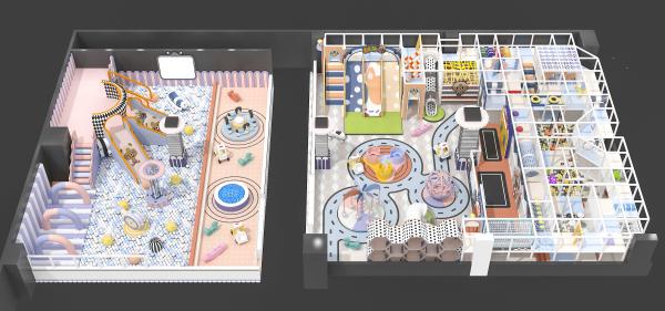 400w Commercial Indoor Playground Equipment Soft Play Set For Shopping Mall