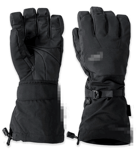 waterproof winter gloves outdoor gloves snow gloves mountain gloves black color adults size polyester fabric