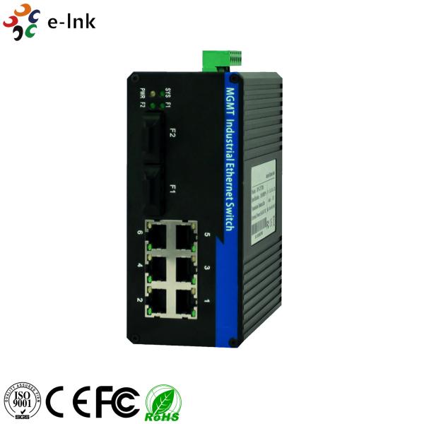 Ethernet durable a la medios base 100 - base del convertidor 2 de la fibra óptica 10/100 de los puertos 6 de FX - T (X) vira hacia el lado de babor