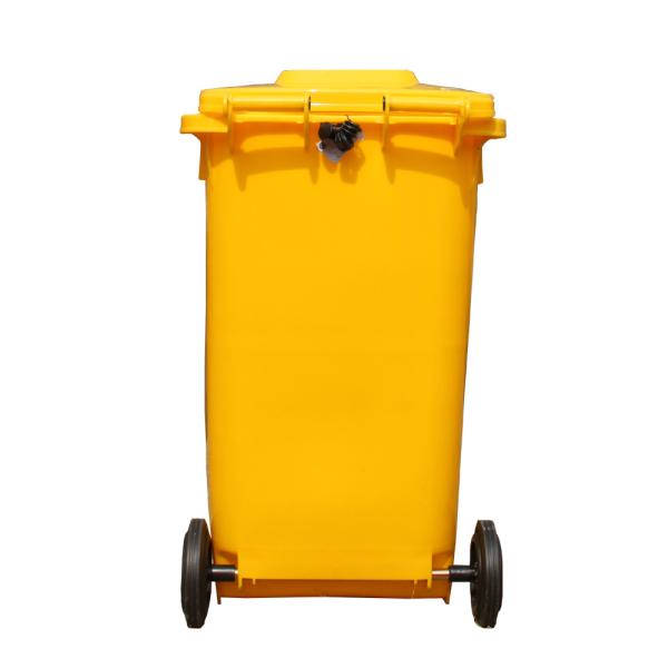 Plastic dustbin 120 litre waste bin garbage hospital waste bin with wheel