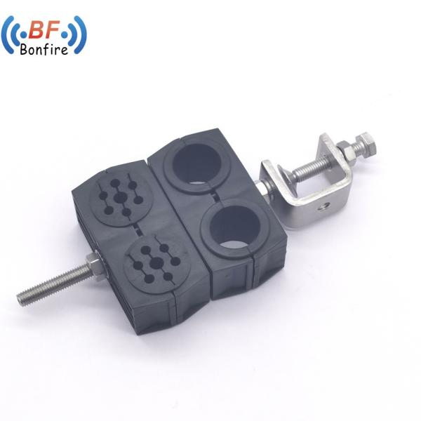 KXK-2201-Double Hole Triple Clamp de câble pour 1/2 et 7/8 câble coaxial Design durable