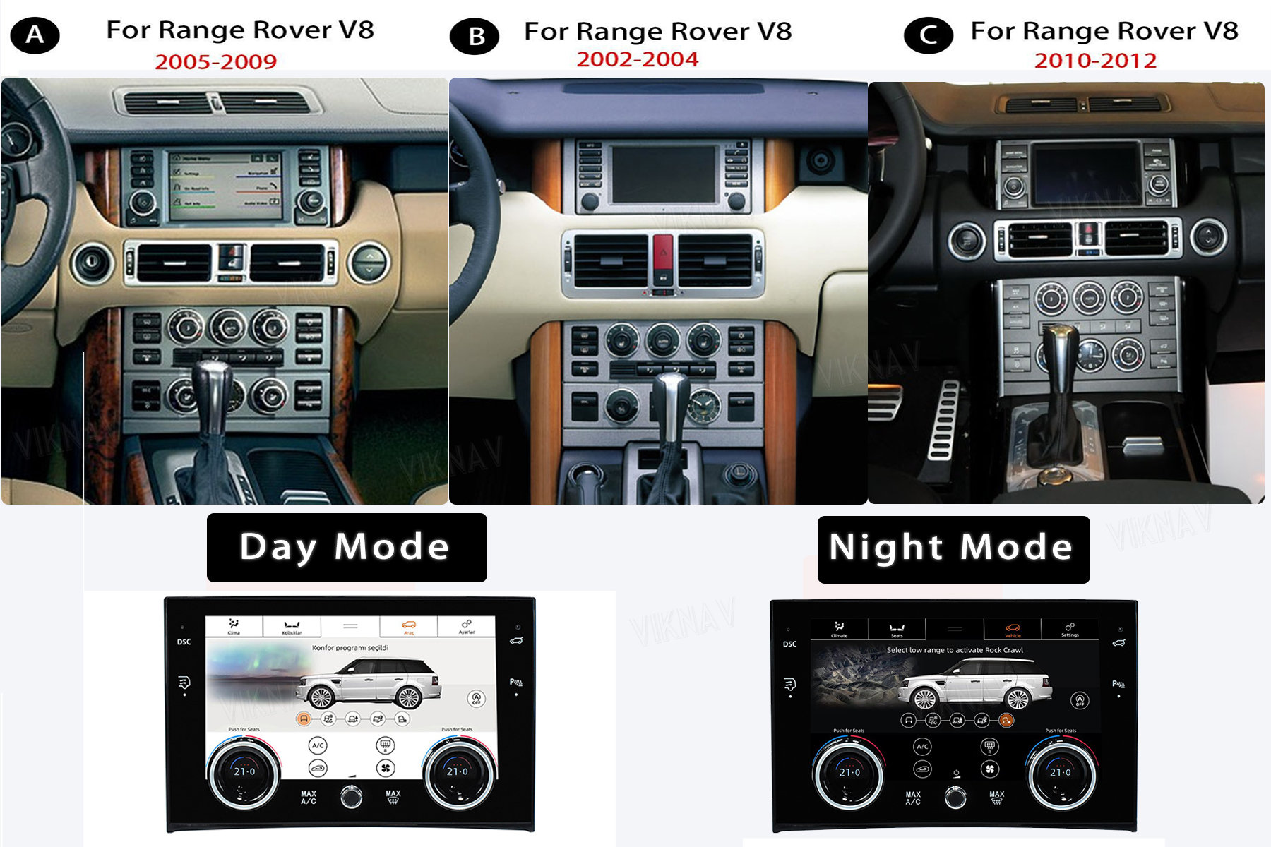 Авто стерео Android Автомобильное радио для Land Rover Range Rover Vogue V8 1998-2012 Мультимедийный проигрыватель Сенсорный экран Carplay