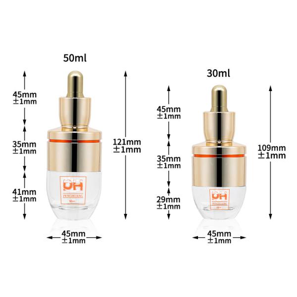 Овал Moisturize бутылка 30ml 1oz капельницы эфирного масла стеклянной бутылки сыворотки косметическая
