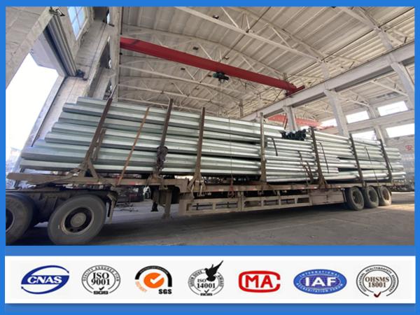 500KGS Design Load galvanized steel pipe with Bituminous Painting 30 m /s Wind Speed