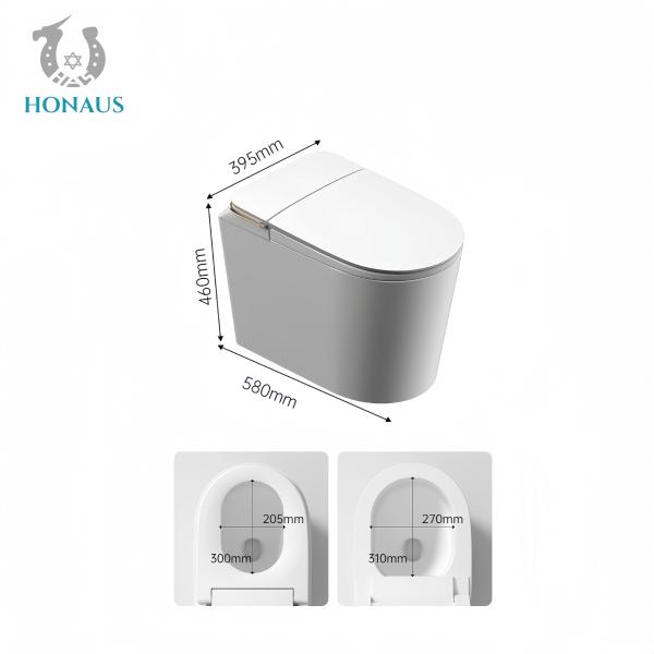Hotel Use Smart Intelligent Toilet Small Size Bathroom Digital Display UV Sterilization