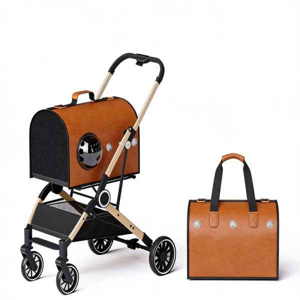 Collapsible Dog Stroller | Detachable Pet Carrier Stroller|Quiet Pet Stroller for B2B Bulk Purchase