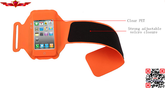 Hot Selling Outdoor Seamless Lycra Sports Armband Case For Iphone High Quality Multi Color