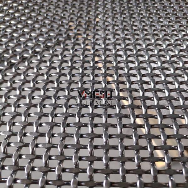Decorative Stainless Steel Flat Wire Woven Wire Mesh Panels For Building