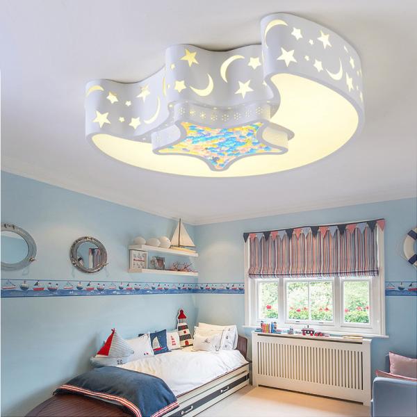 Led Chandelier For Kids Baby Boy Room Lighting Eye Protection moon ceiling light（WH-MA-177)