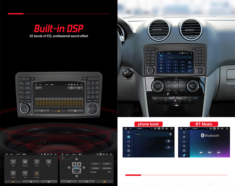 Mercedes Benz ML 350 W164 2005-2012 GPS Car Wireless Carplay с физическими кнопками