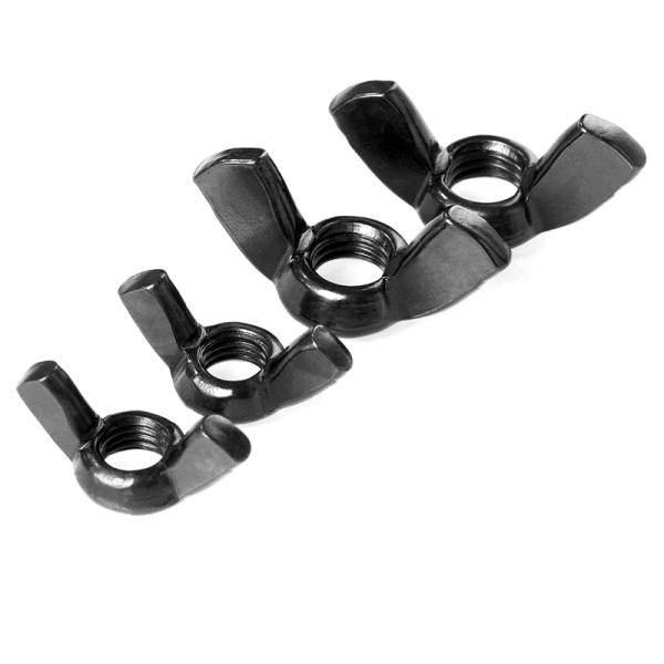 Fermetures de plateau d'expédition 304 acier inoxydable boulon papillon avec finition d'oxyde noir